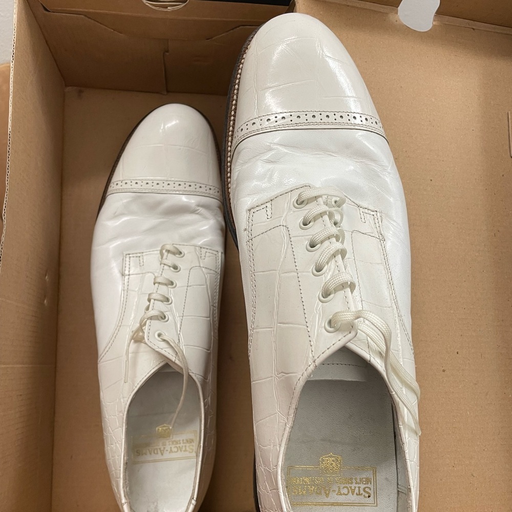 Stacy Adams sz 12 White Gator Men’s Dress Shoe
